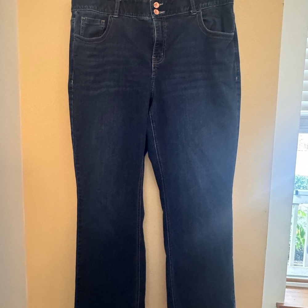 Lane Bryant Straight Leg Jeans in Deep Blue
